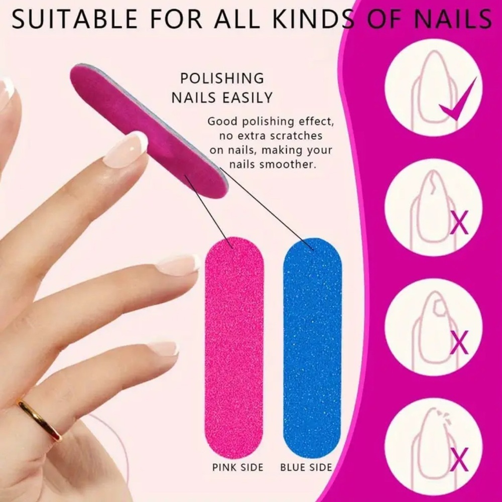 10pc Double Side Mini Nail Files - Picture 5 of 6
